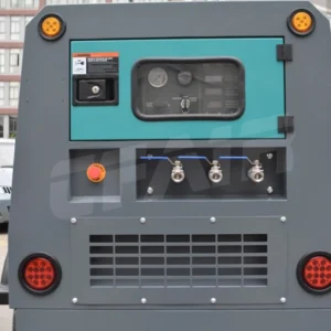 mobile air compressor 185cfm rear view