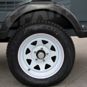 mobile air compressor wheel view